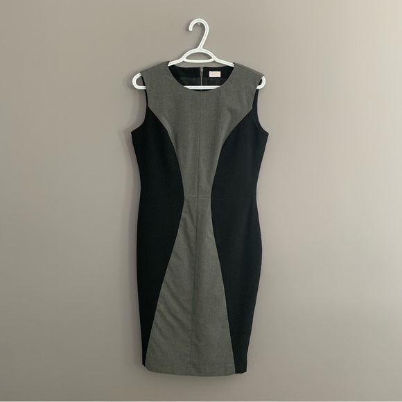 Suzy Shier Medium Gray and Black Dress - Picture 1 of 8
